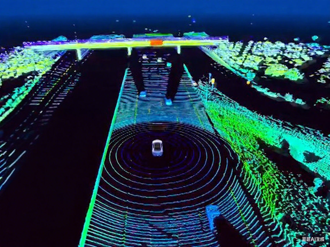 激光雷達之機械掃描式示意圖